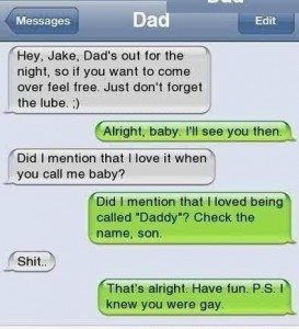 accidental comeout dad text