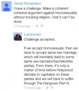 anti homosexuality argument