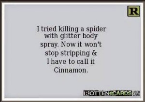 glitter spray spider