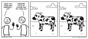 marker v cow